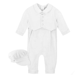 NEW! Carriage Boutique Elegant Baby Boy Christening & Baptism Outfit White 3M